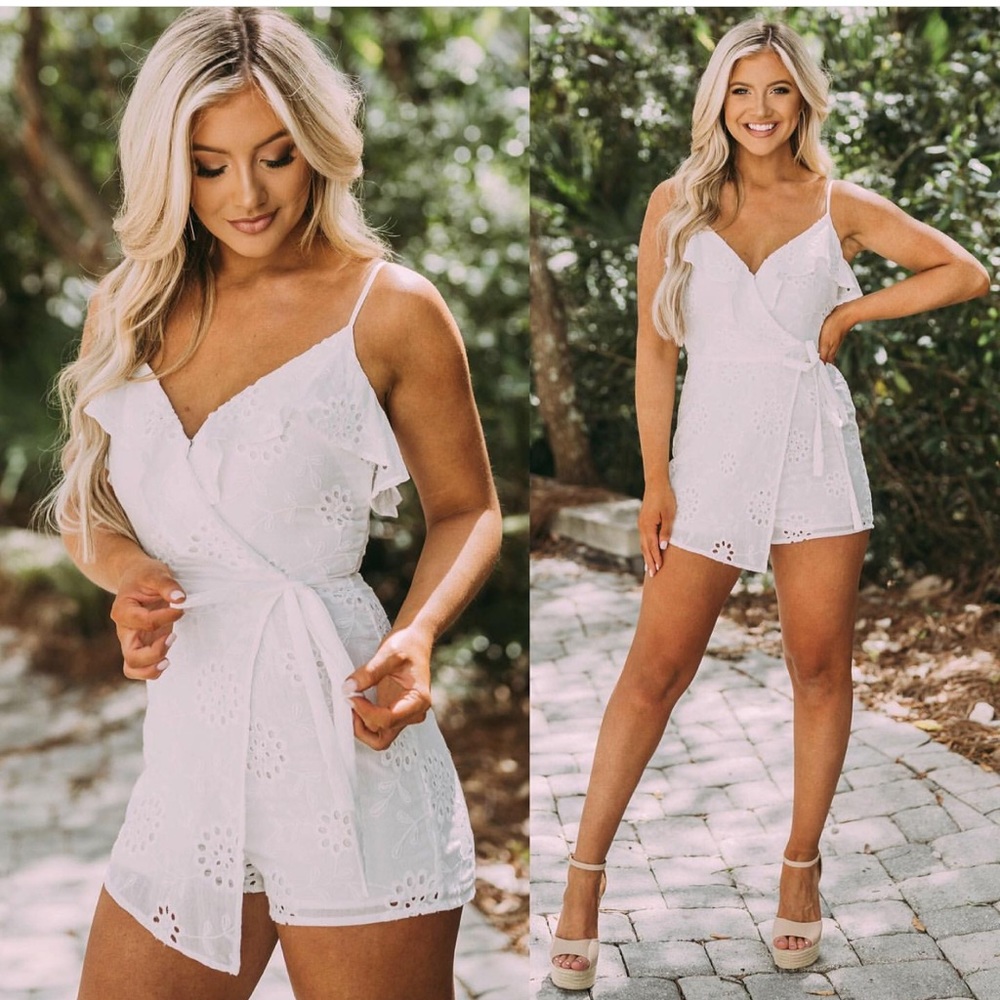 White Eyelet Romper